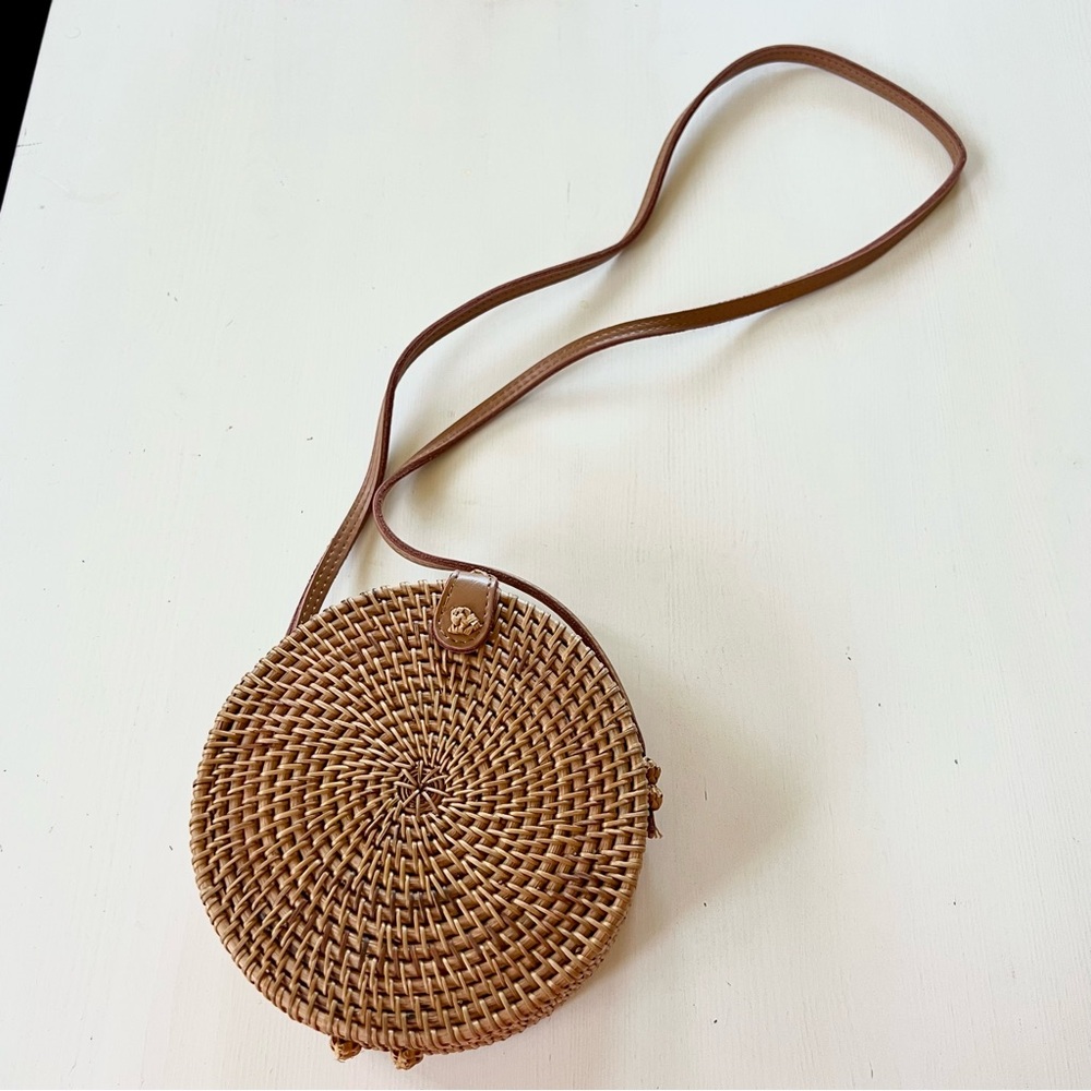 Urban Outfitters Tan Woven Crossbody Bag